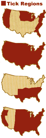 Tick distribution maps